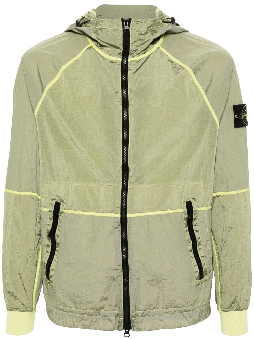 Stone Island Watro-TC 轻薄连帽夹克 - 绿色