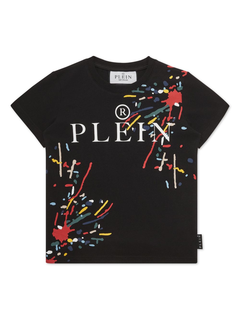 Philipp Plein Junior logo印花T恤 - 黑色