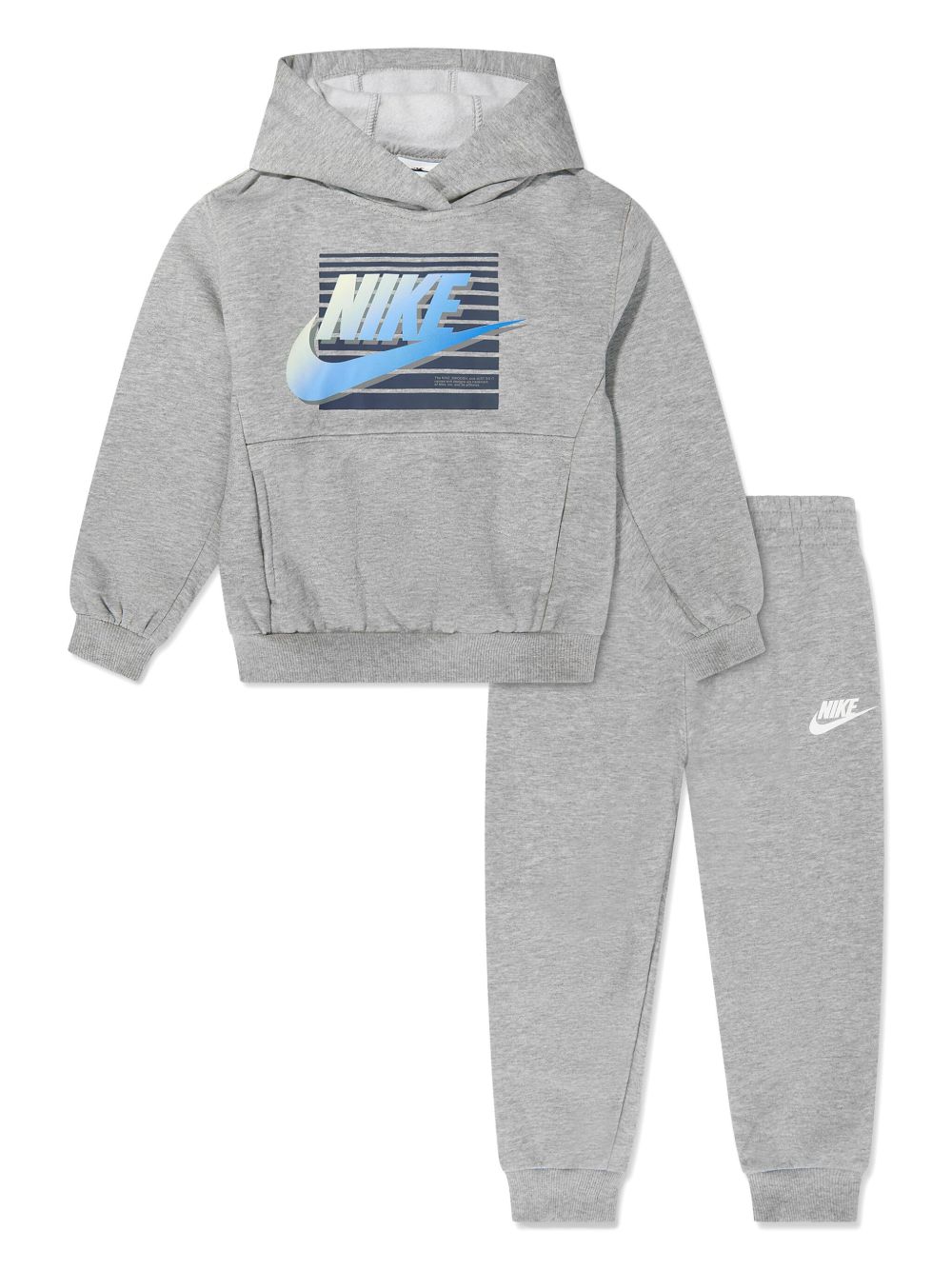 Nike Kids logo印花运动套装 - 灰色