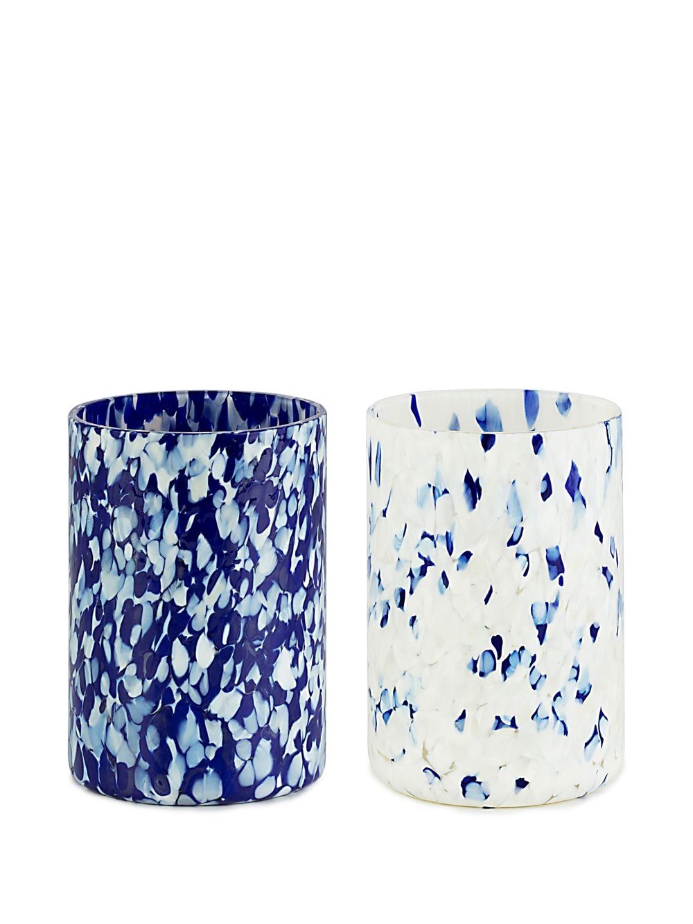 Stories of Italy Macchia Murano 玻璃杯（两件装） - 蓝色