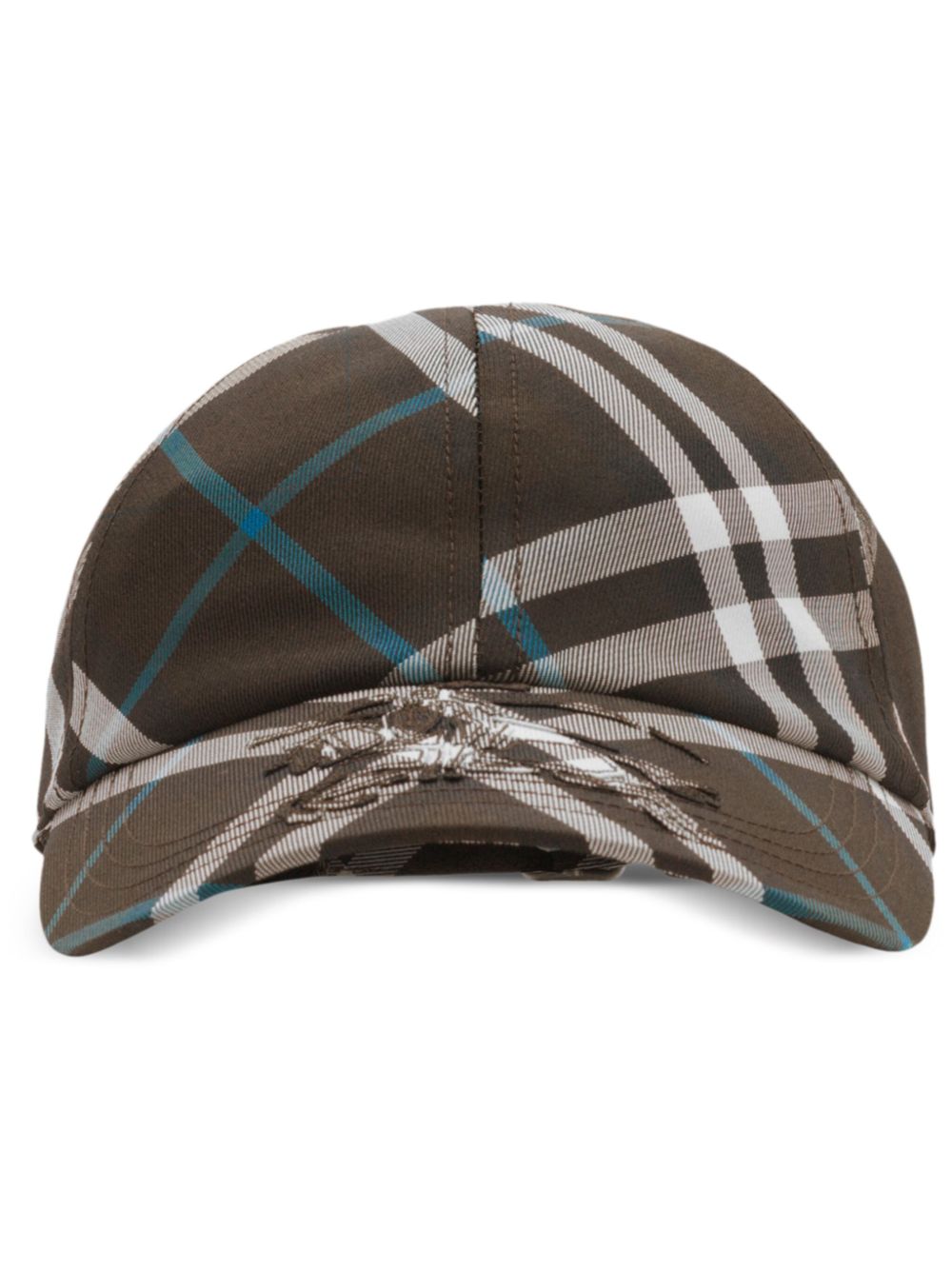 Burberry EKD 格纹棒球帽 - 褐色