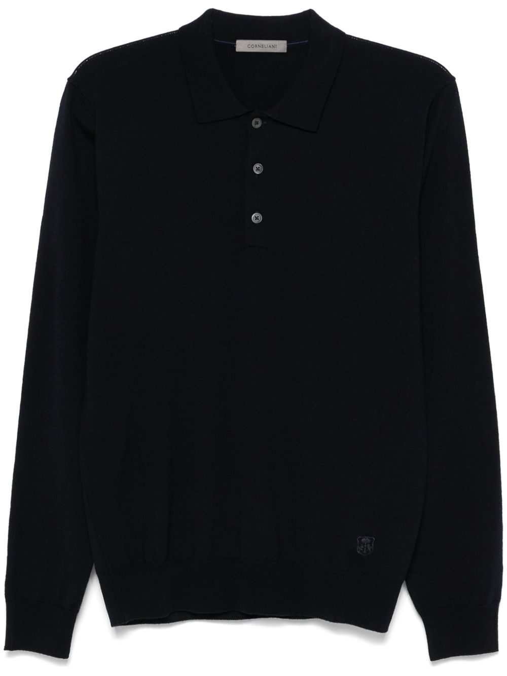 Corneliani 初剪羊毛polo衫 - 蓝色