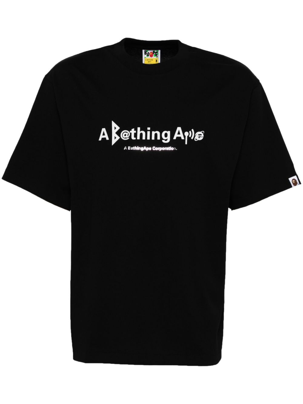 A BATHING APE® logo印花T恤 - 黑色