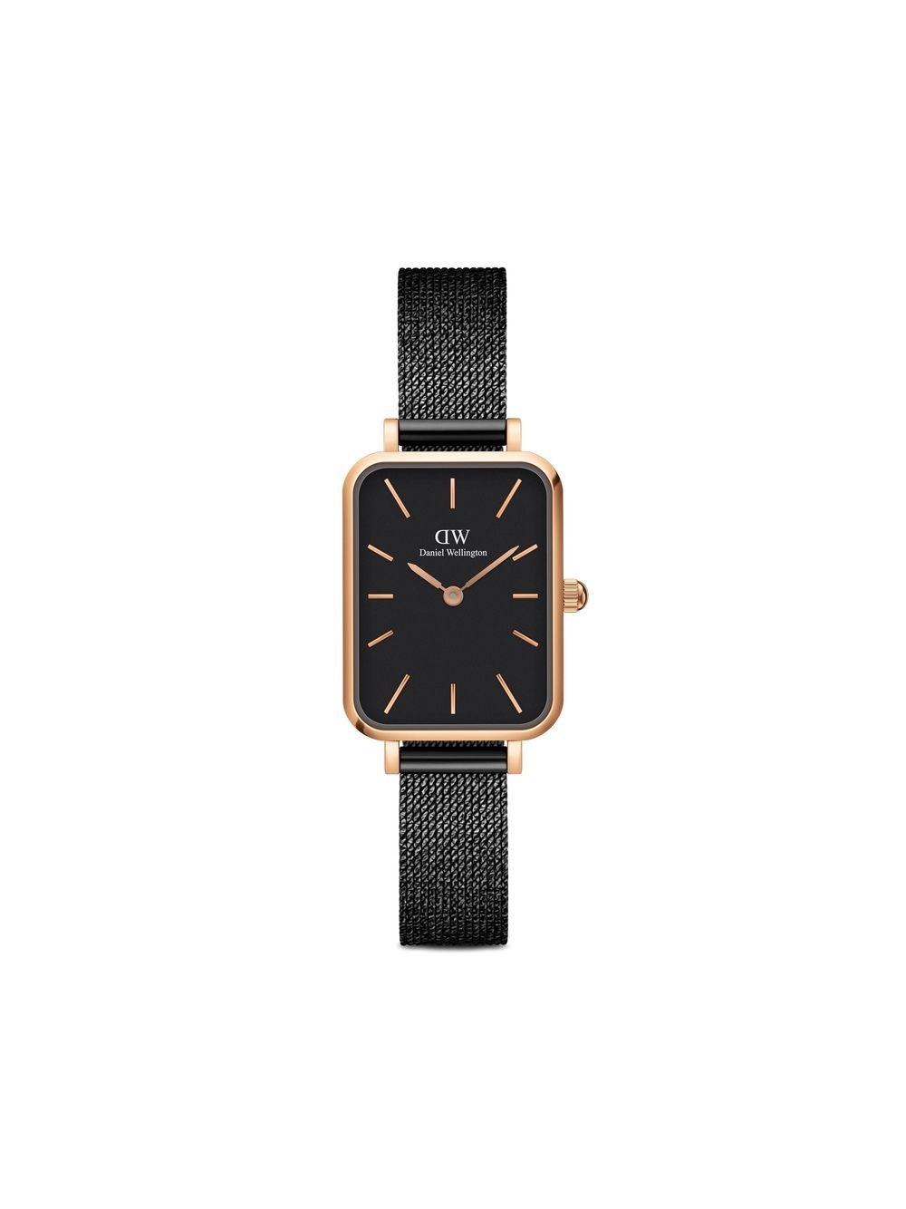 Daniel Wellington Quadro Pressed Ashfield 20x26毫米腕表 - 黑色