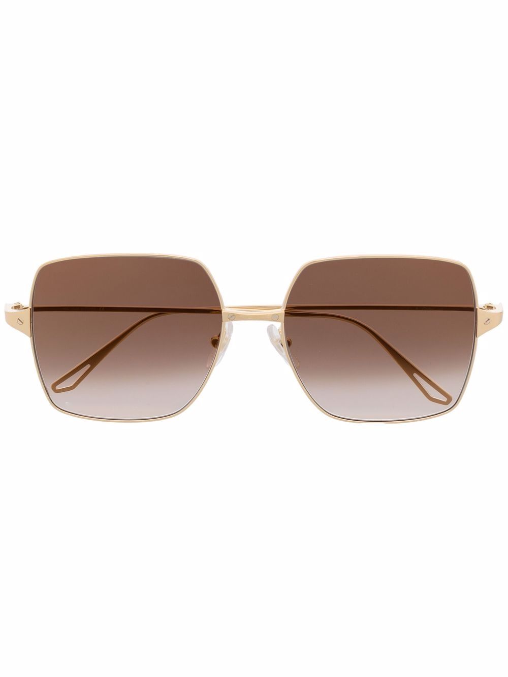 Cartier Eyewear 渐色镜片超大框太阳眼镜 - 金色