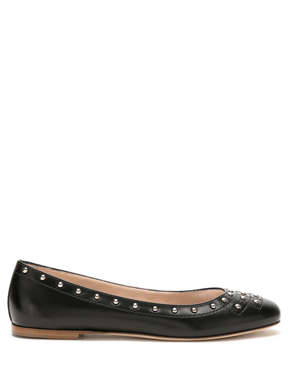 Tod's 铆钉芭蕾平底鞋 - 黑色