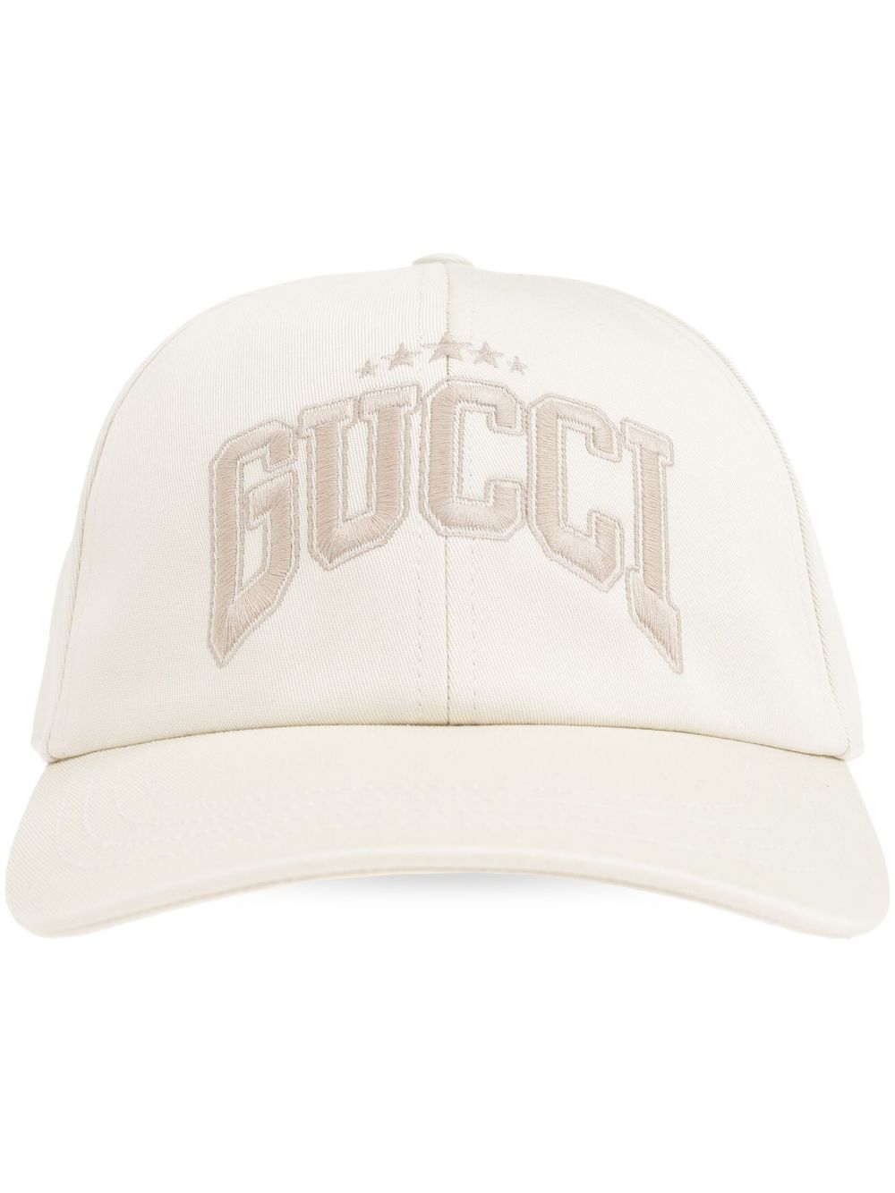 Gucci logo刺绣棒球帽 - 中性色