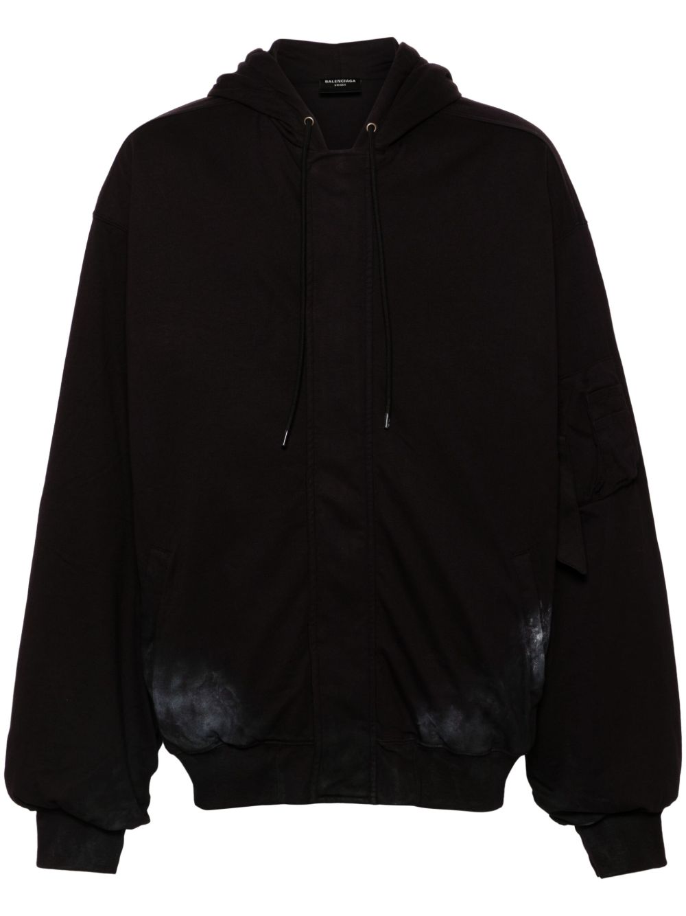 Balenciaga logo印花填充夹克 - 黑色