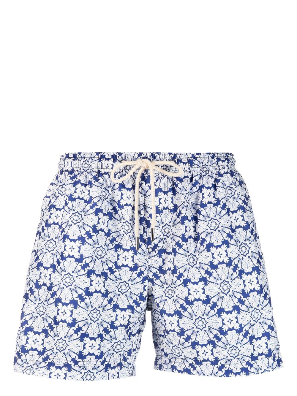 PENINSULA SWIMWEAR 几何图案印花泳裤 - 蓝色