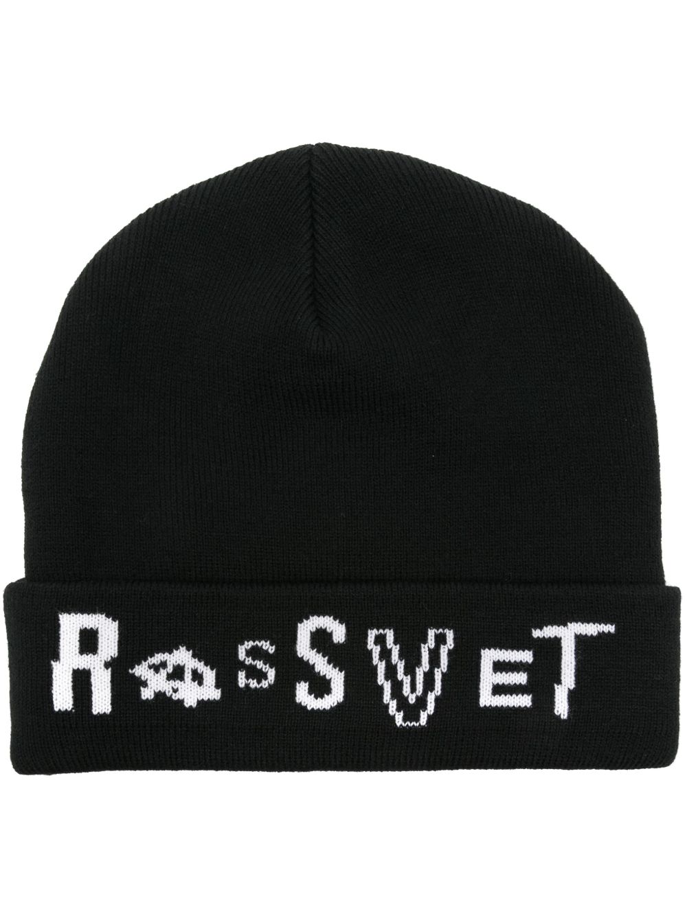 RASSVET logo嵌花套头帽 - 黑色