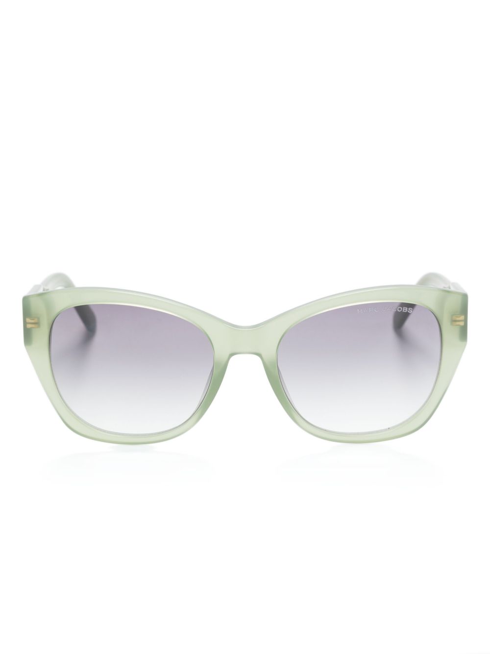Marc Jacobs Eyewear logo标牌方框太阳眼镜 - 绿色