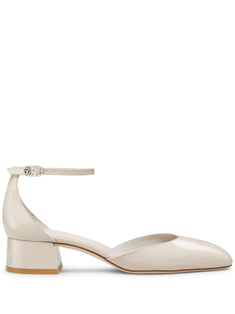 Stuart Weitzman Vivienne 漆皮低跟鞋 - 中性色