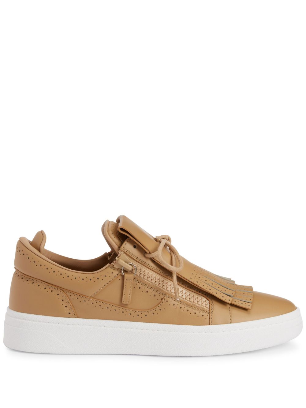 Giuseppe Zanotti GZ94 皮质低帮运动鞋 - 褐色