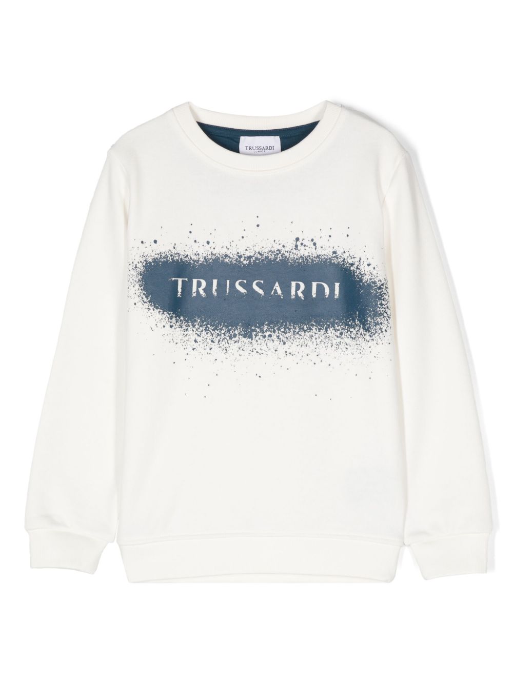 TRUSSARDI JUNIOR logo印花卫衣 - 白色
