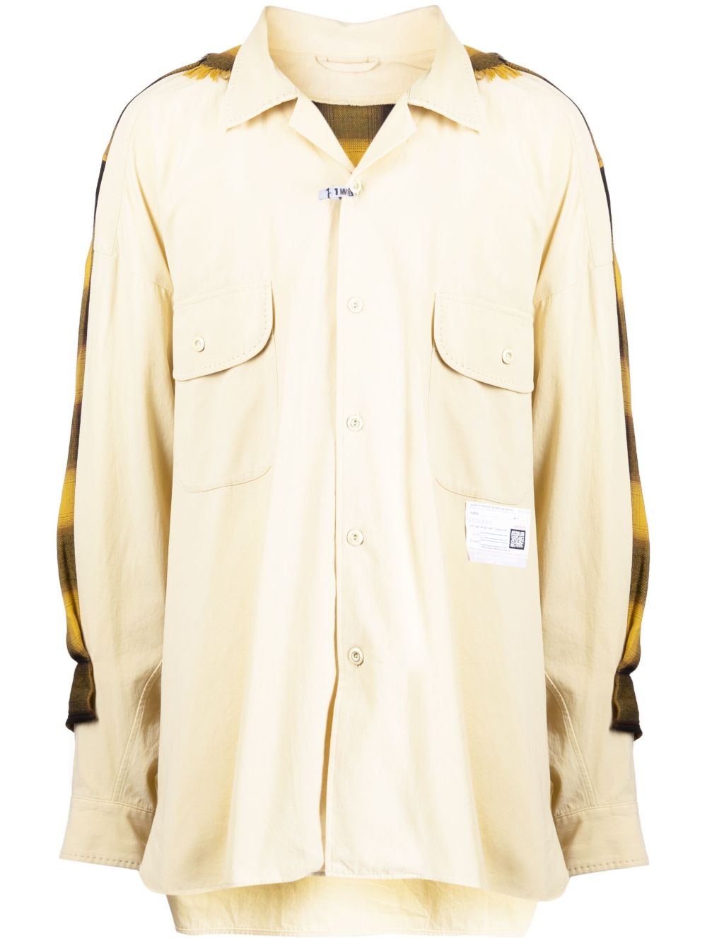 Maison MIHARA YASUHIRO Back Covered 棉衬衫 - 黄色