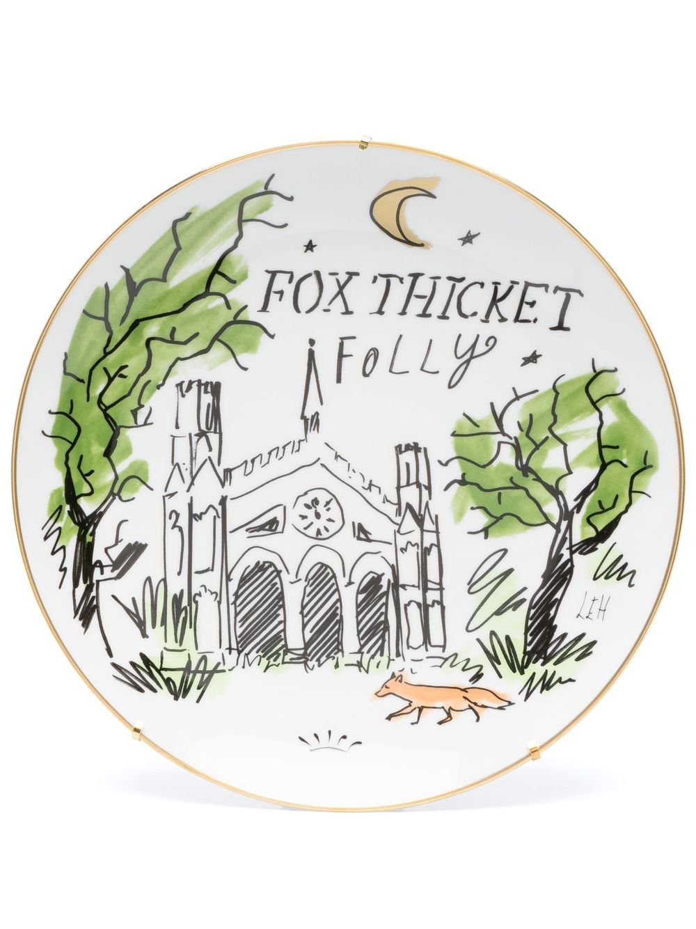 GINORI 1735 Fox Thicket Folly 陶瓷餐盘 - 白色