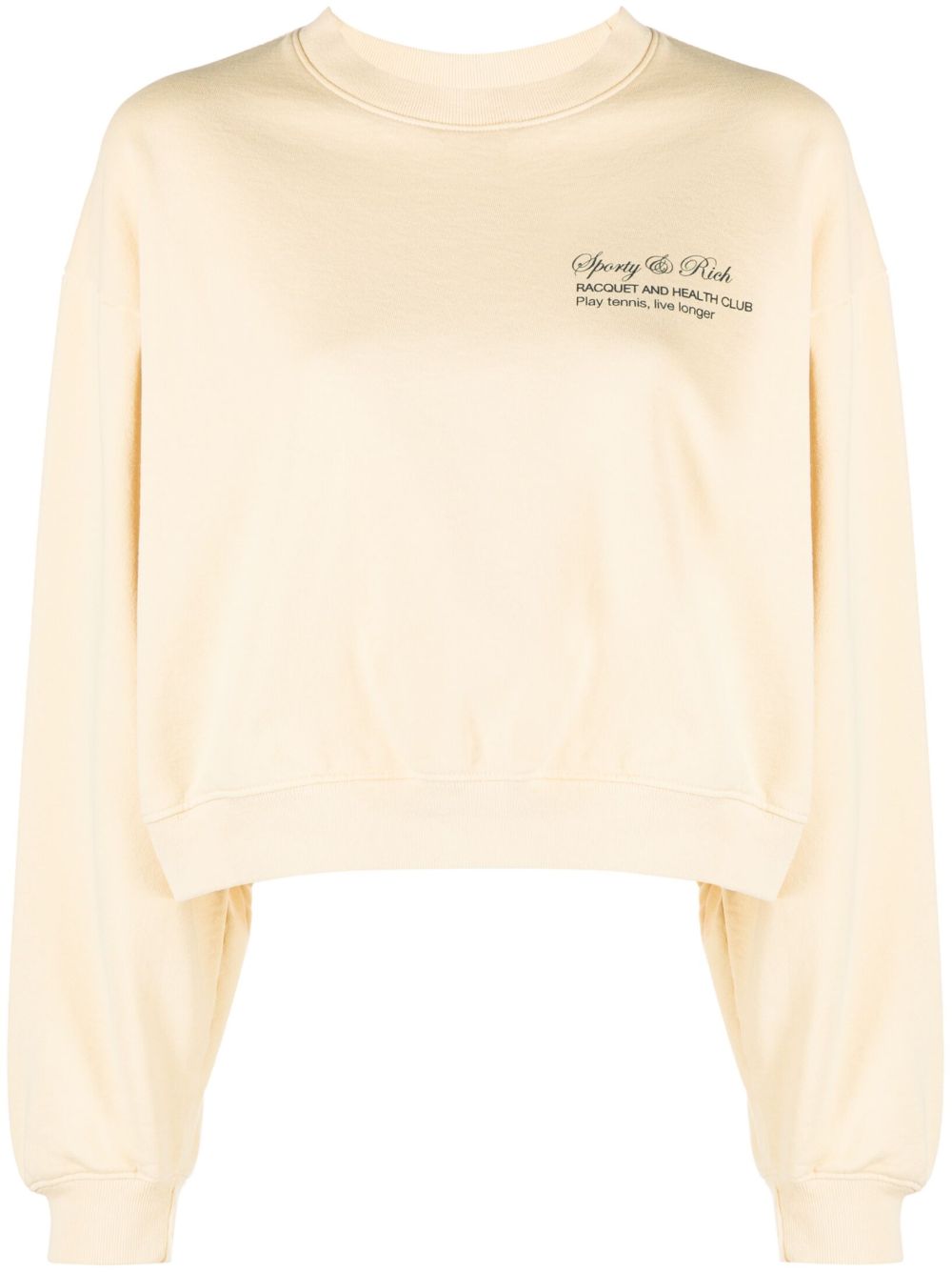 Sporty & Rich Tennis Script 短款卫衣 - 黄色