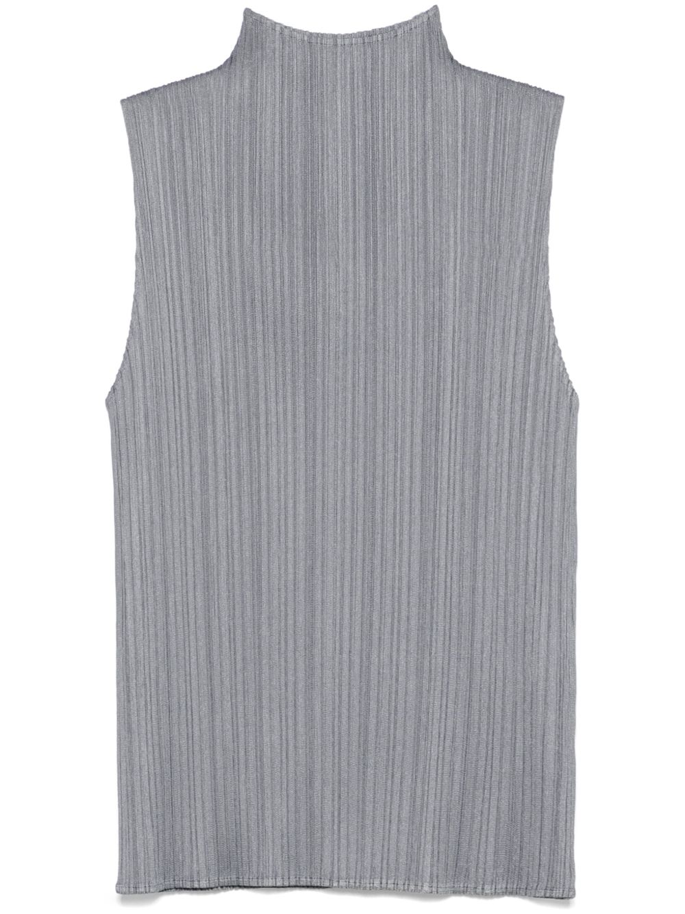 Pleats Please Issey Miyake 企领无袖上衣 - 灰色