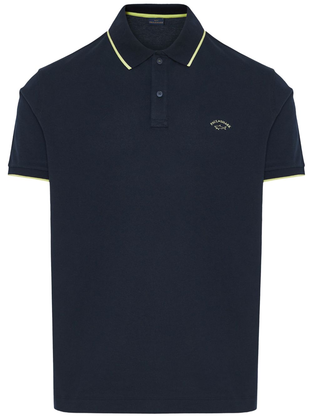 Paul & Shark logo刺绣棉polo衫 - 蓝色
