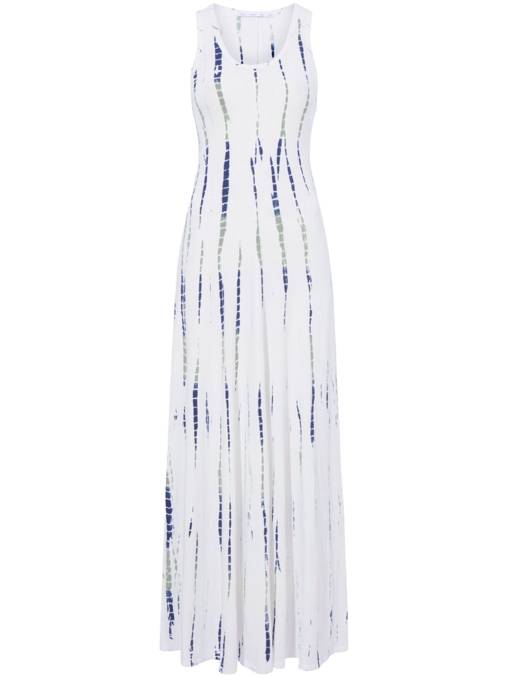 Proenza Schouler White Label 图案印花平纹针织超长连衣裙 - 白色