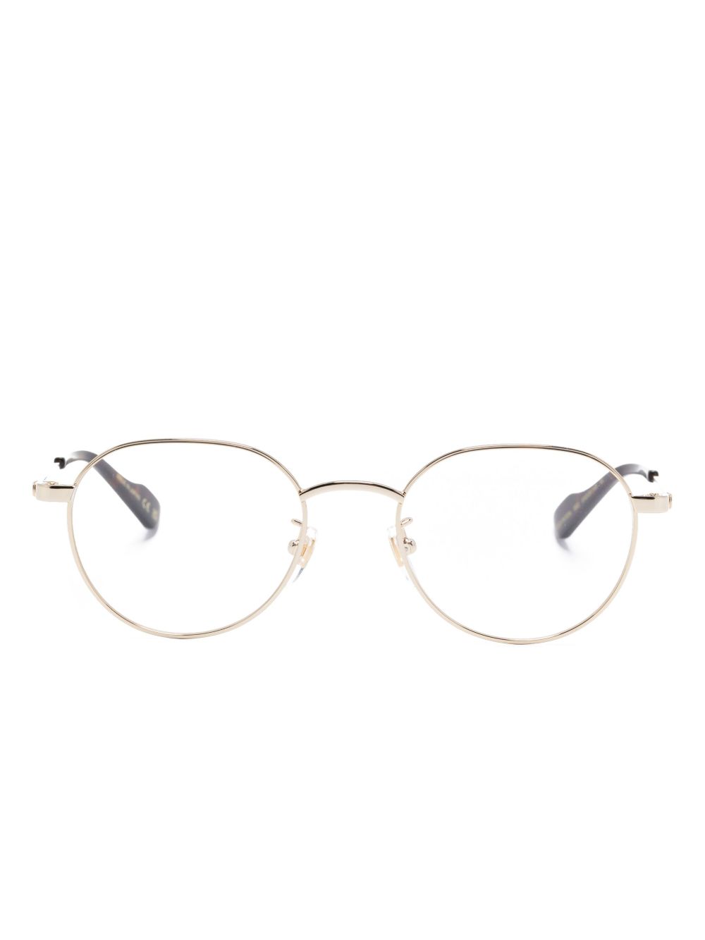 Gucci Eyewear 椭圆形框眼镜 - 金色