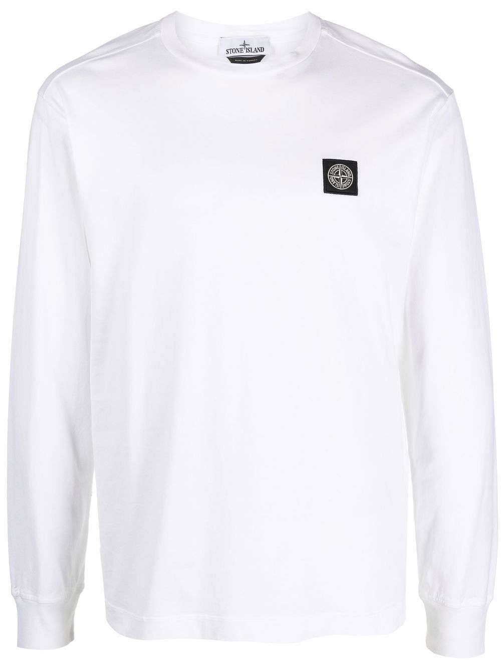 Stone Island Compass 图案长袖T恤 - 白色