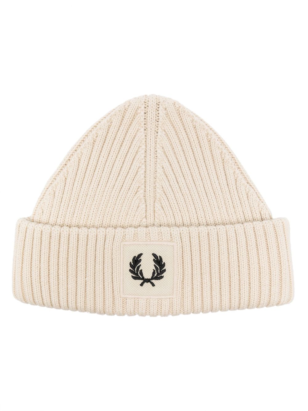 Fred Perry logo贴花罗纹套头帽 - 中性色