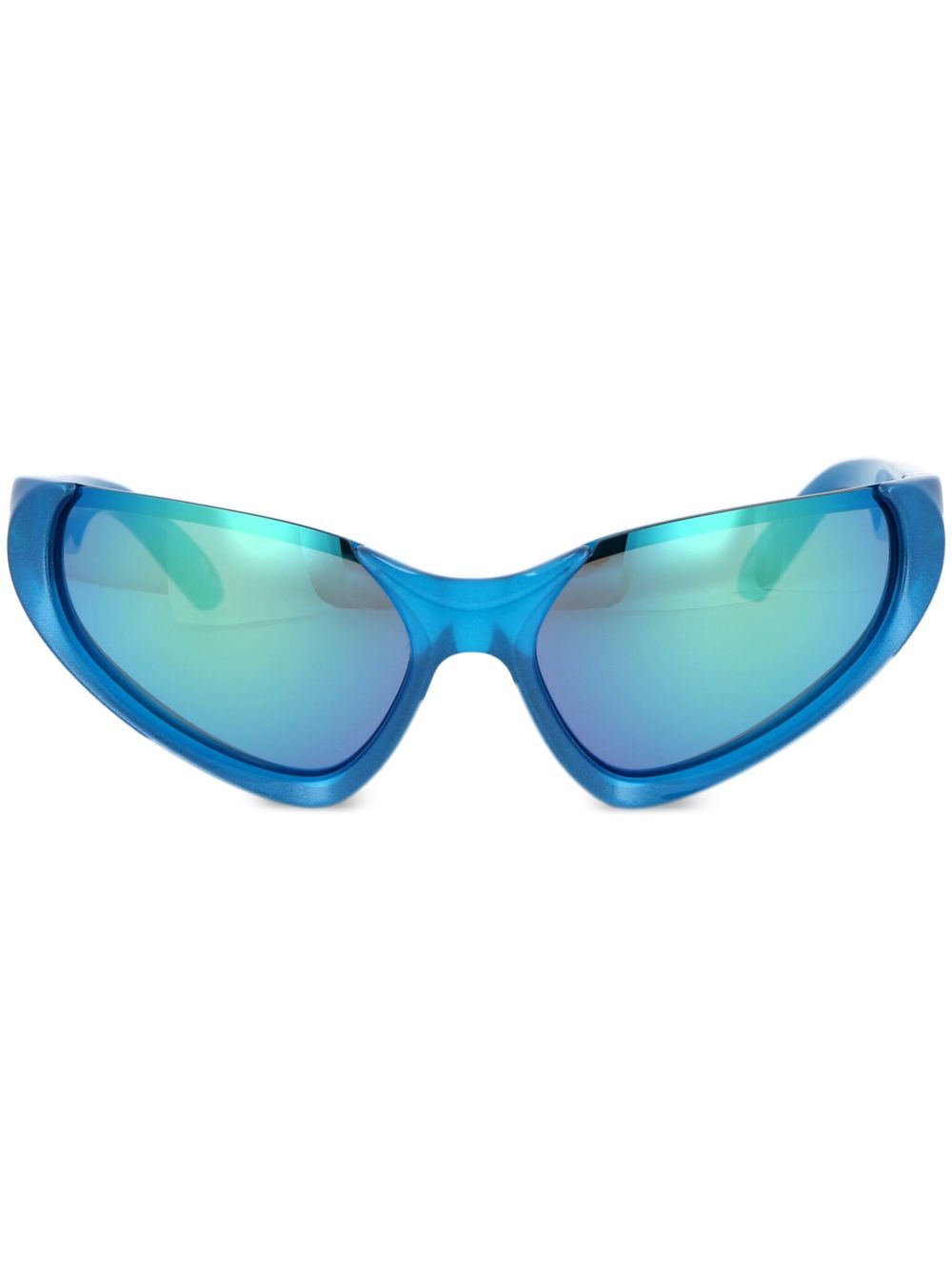 Balenciaga Eyewear Xpander 猫眼框太阳眼镜 - 蓝色