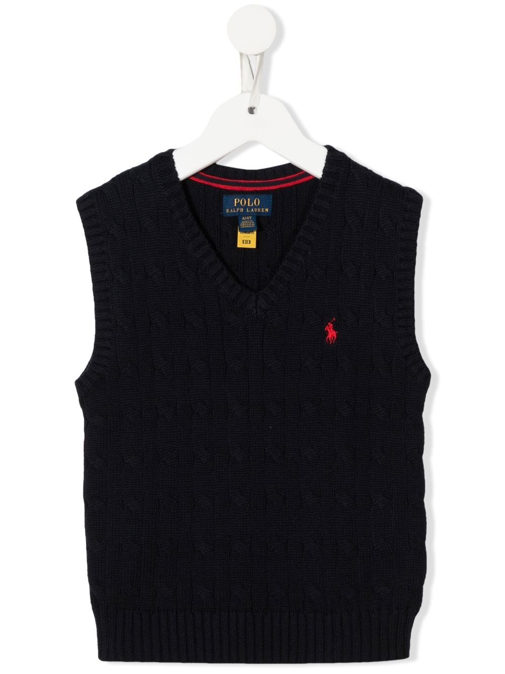 POLO RALPH LAUREN KIDS 小马刺绣针织马甲 - 蓝色