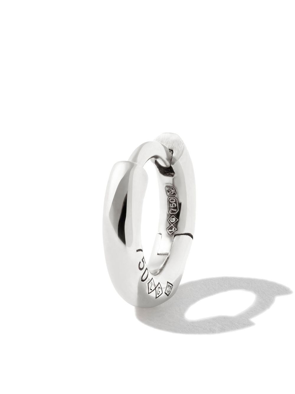 Le Gramme Bangle 纯银圆形耳环 - 银色