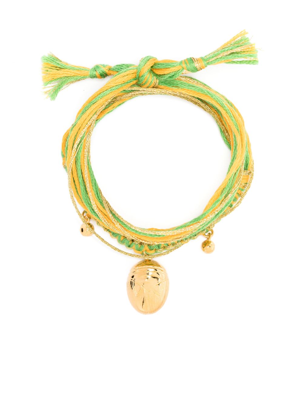 Aurelie Bidermann Honolulu 绳结编织细节手链 - 金色