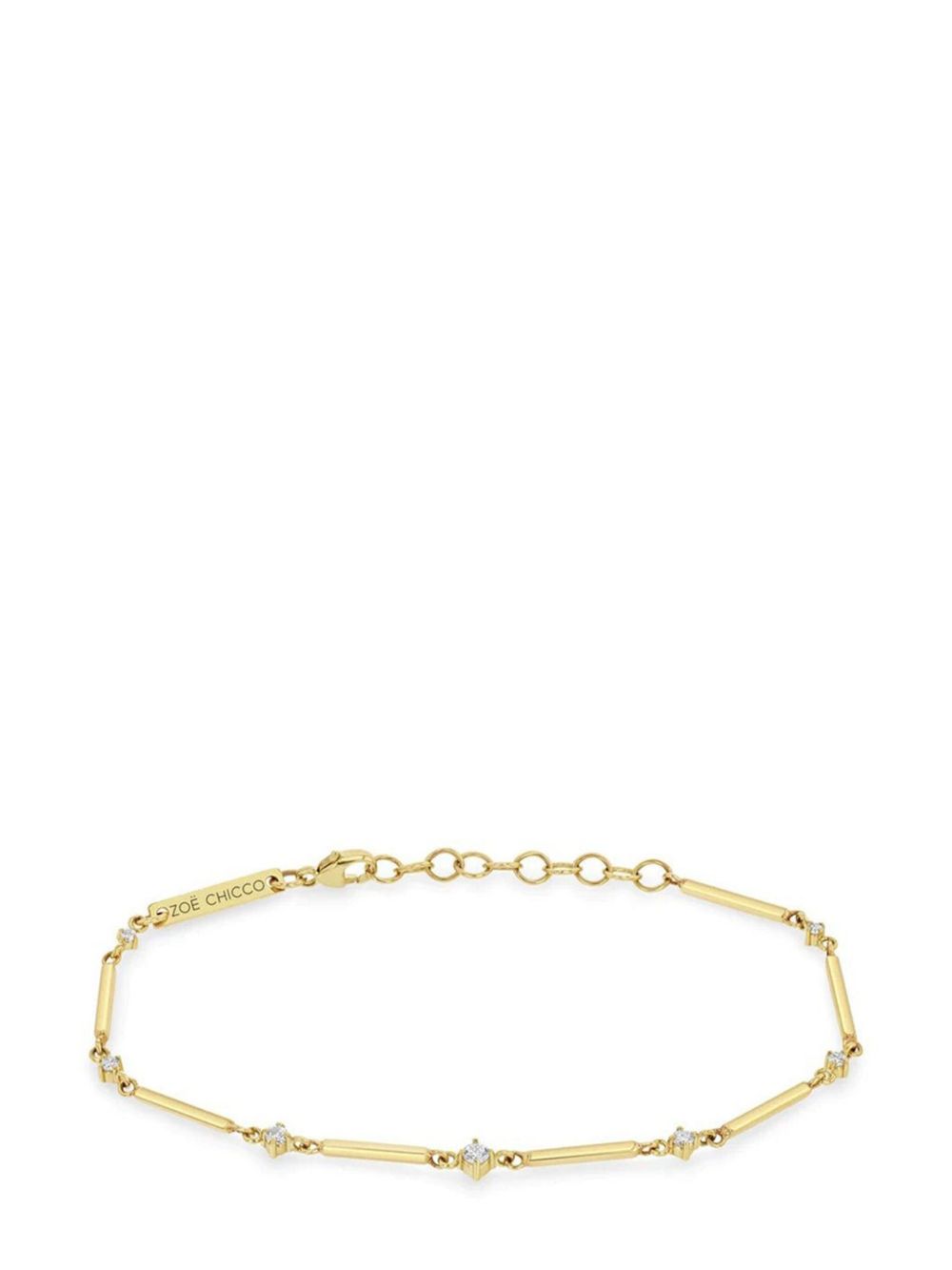 Zoë Chicco 14K黄金 Bar 钻石手链 - 金色