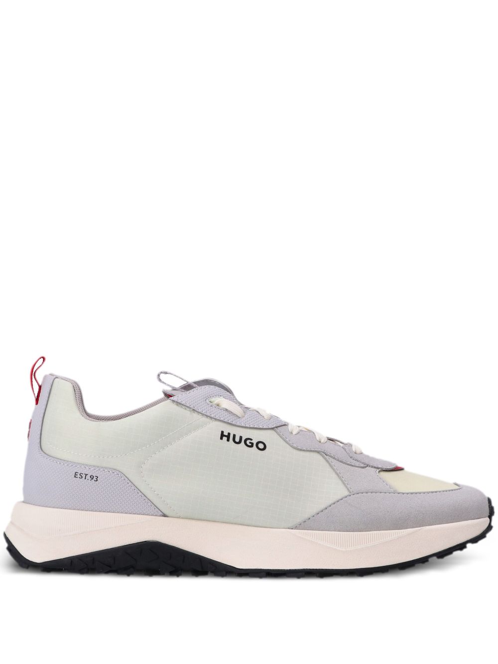 HUGO logo印花拼接运动鞋 - 白色