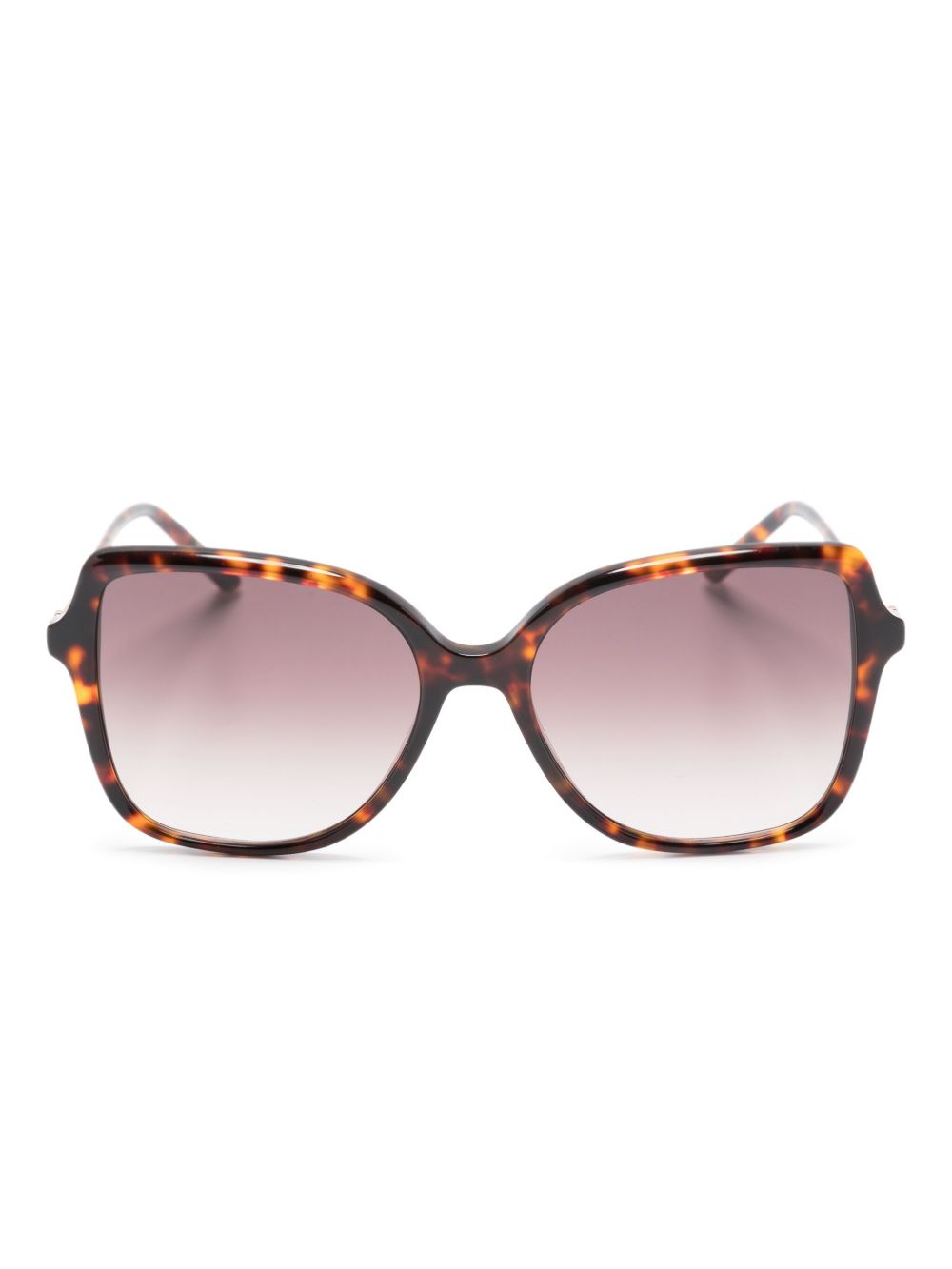 Carolina Herrera Hero 晶饰超大框太阳眼镜 - 褐色