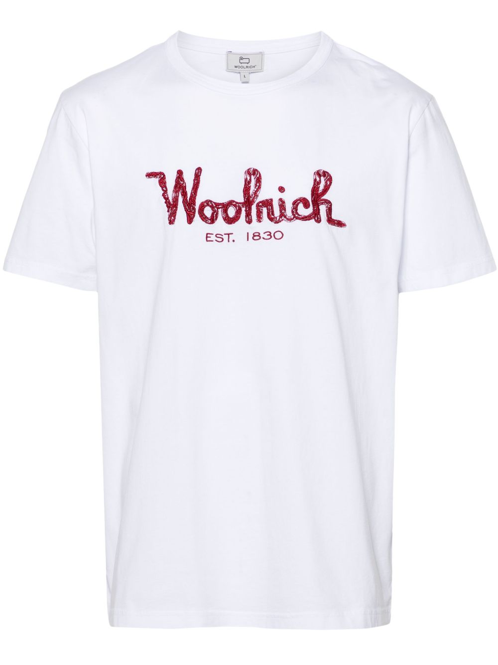 Woolrich 刺绣logo棉T恤 - 白色