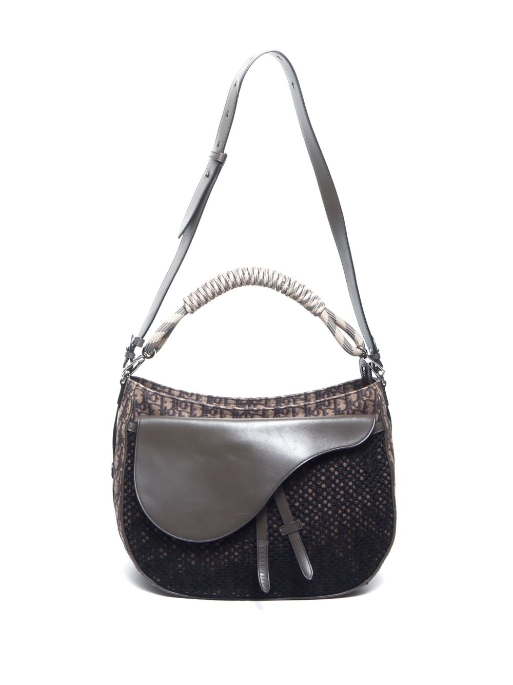 Christian Dior Pre-Owned Trotter Saddle 两用手提包（2010-2020年代典藏款） - 褐色