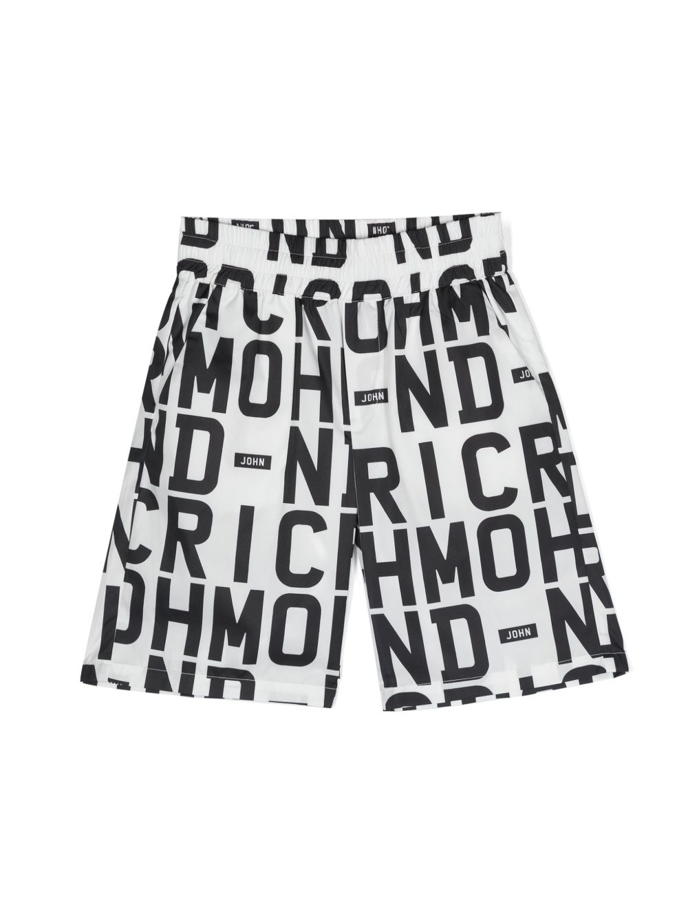 John Richmond Junior logo印花泳裤 - 白色