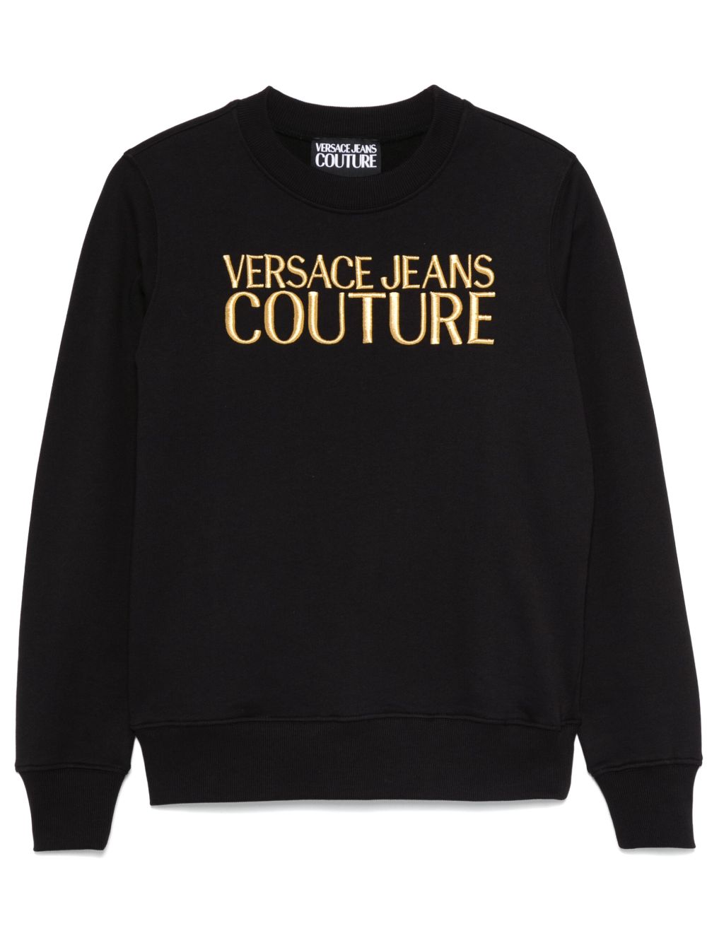 Versace Jeans Couture logo刺绣卫衣 - 黑色