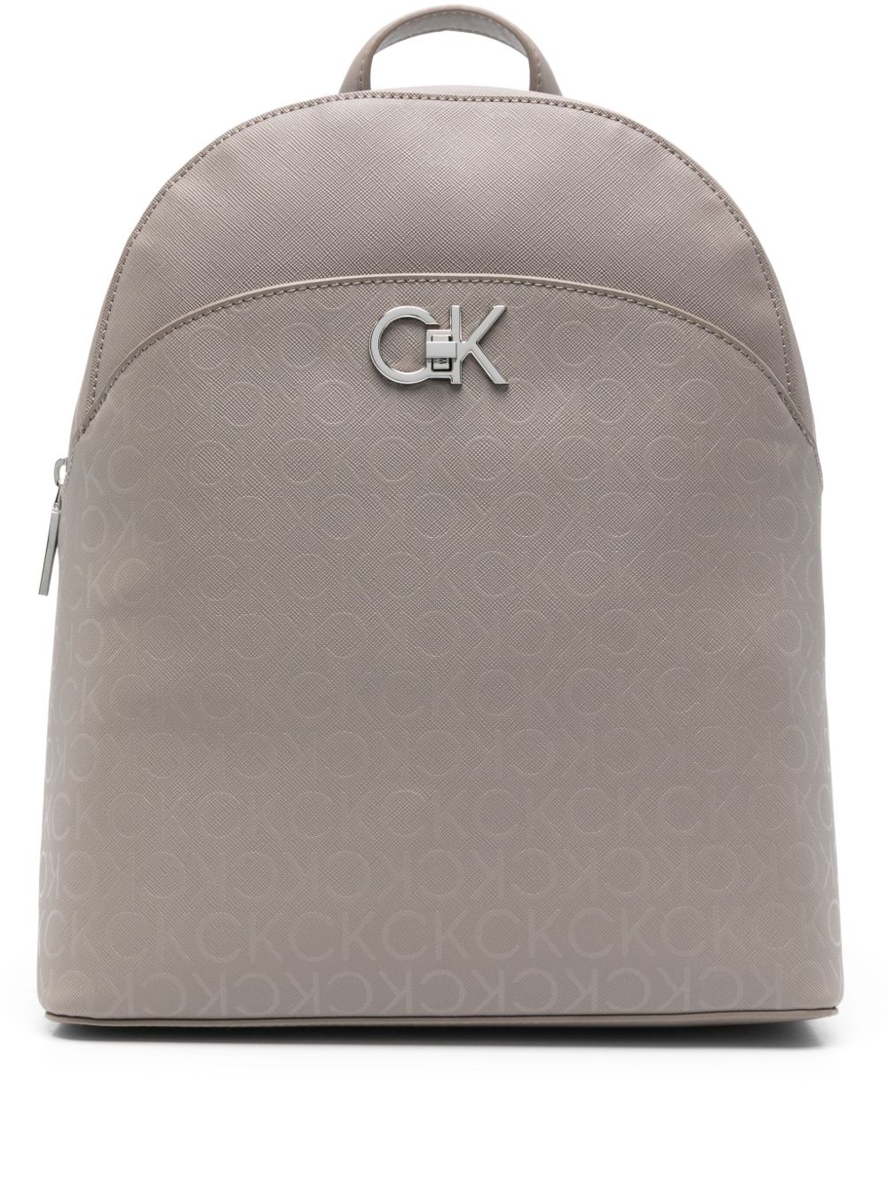 Calvin Klein 经典logo凹面压花双肩包 - 中性色