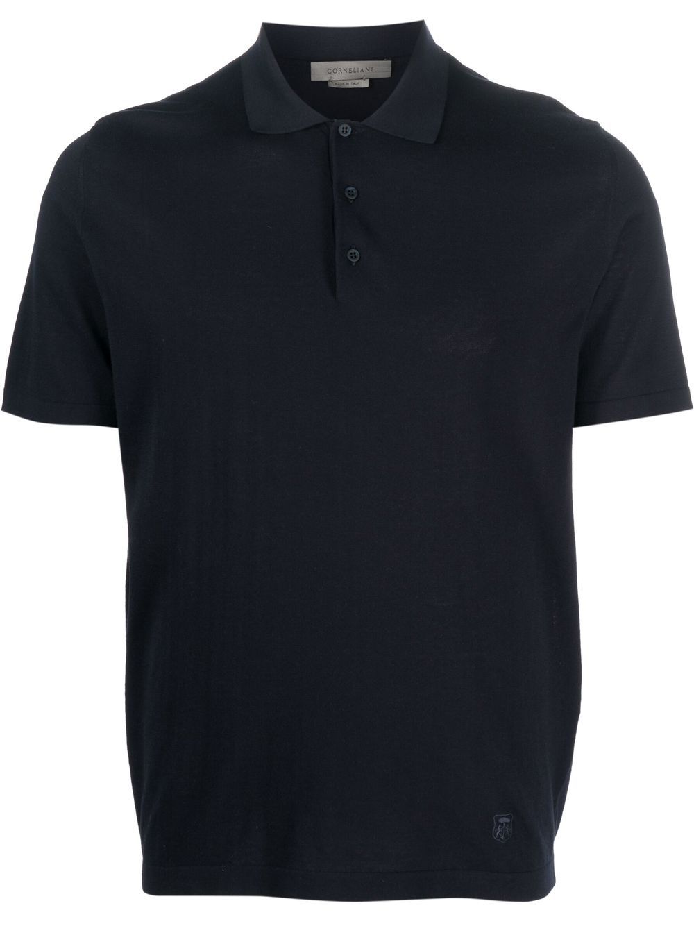Corneliani 短袖棉polo衫 - 蓝色