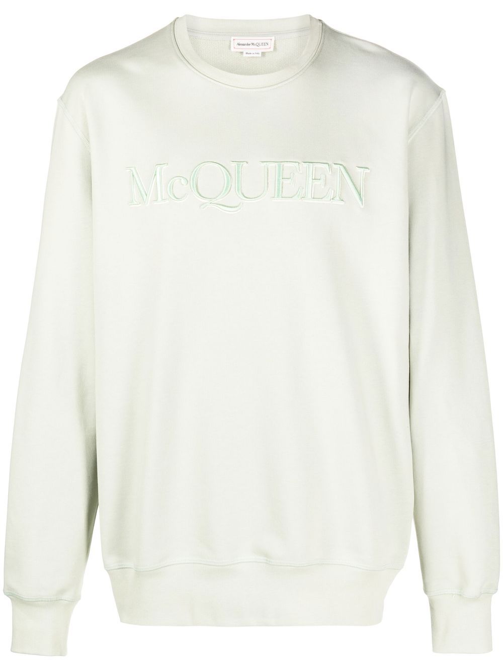 Alexander McQueen logo刺绣卫衣 - 绿色