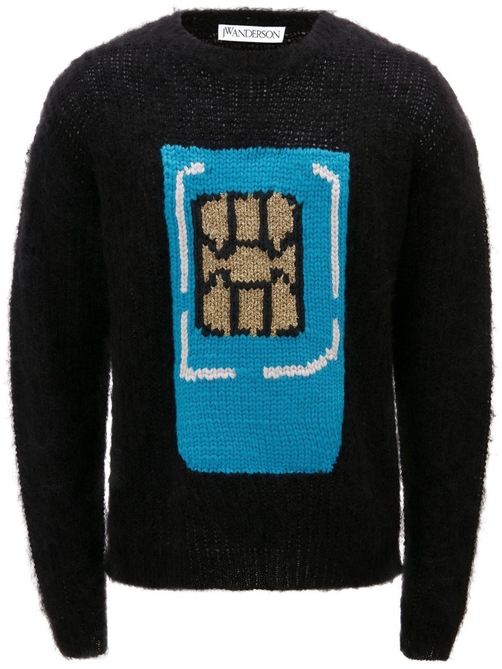 JW Anderson Sim Card 圆领毛衣 - 黑色