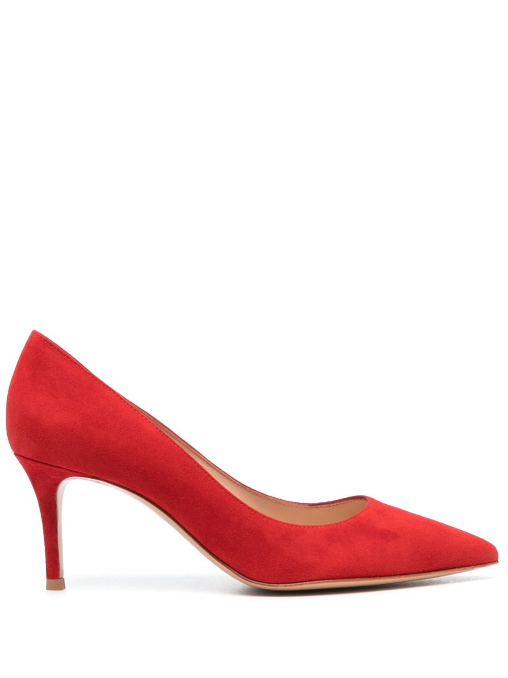 Gianvito Rossi 尖头中跟鞋 - 红色