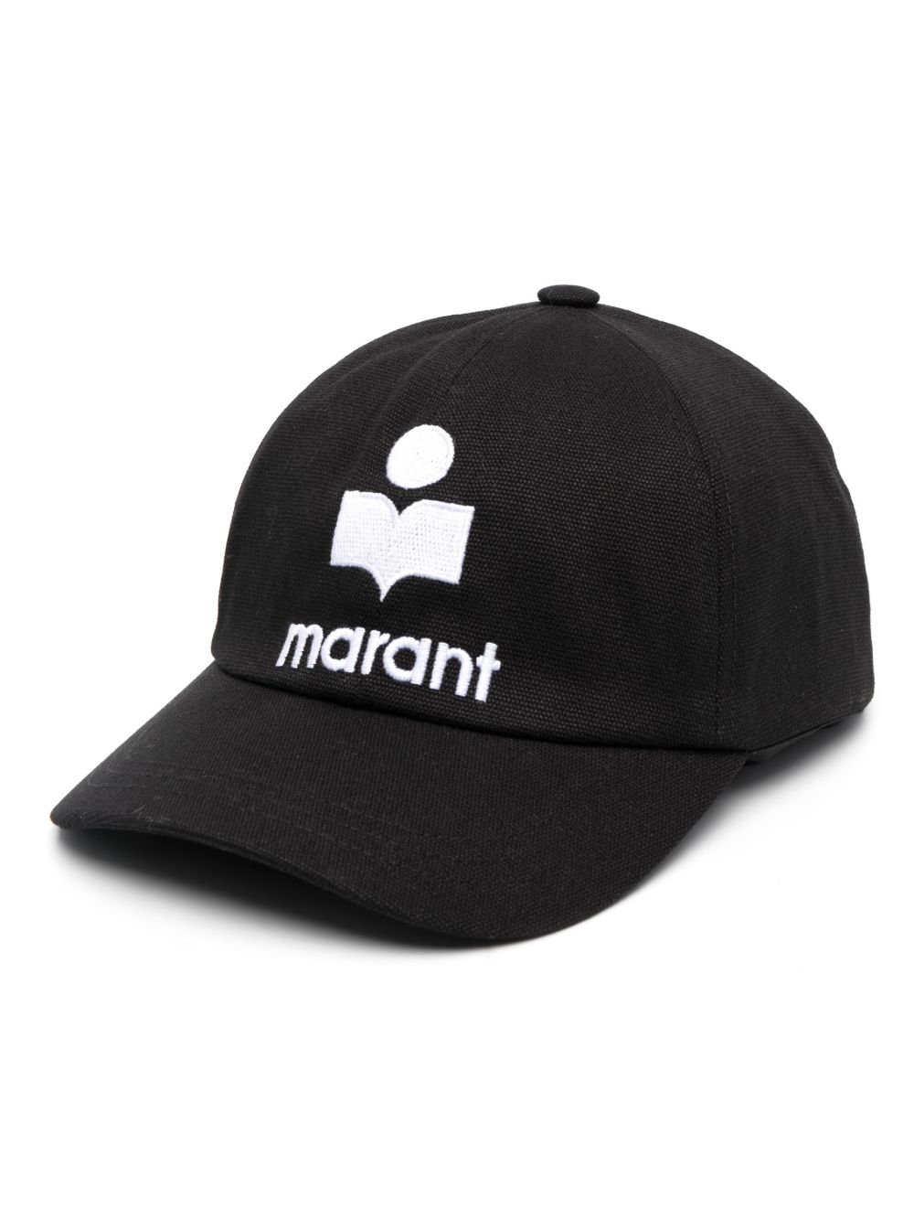MARANT logo刺绣棉棒球帽 - 黑色