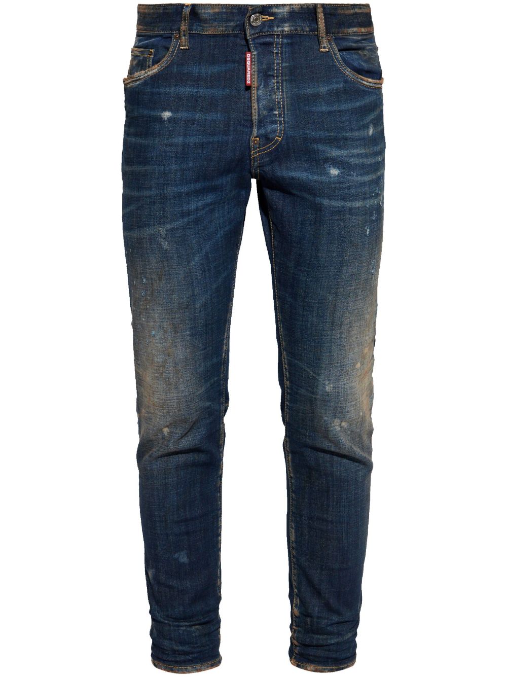 DSQUARED2 Skater 仿旧紧身牛仔裤 - 蓝色