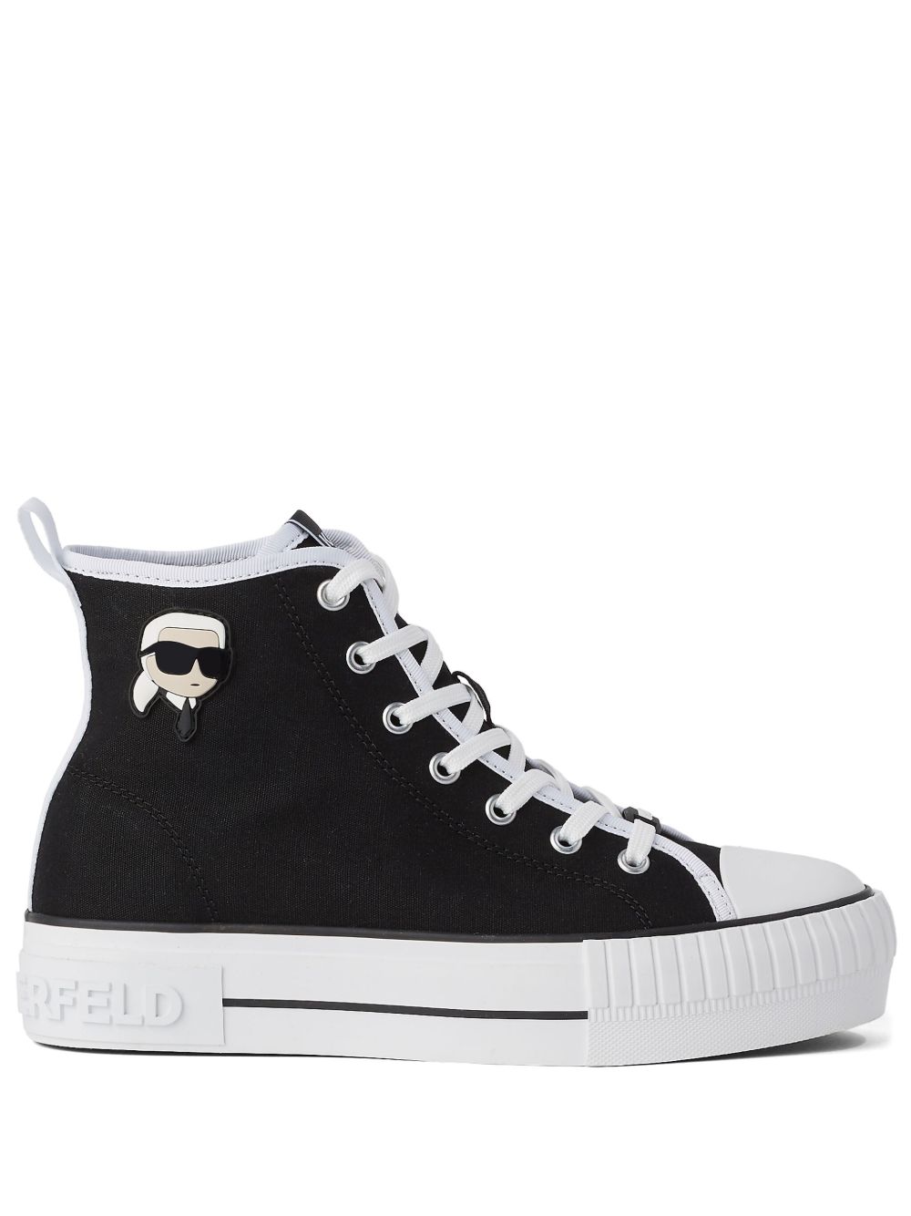 Karl Lagerfeld Ikon Kampus Max NFT 高帮运动鞋 - 黑色