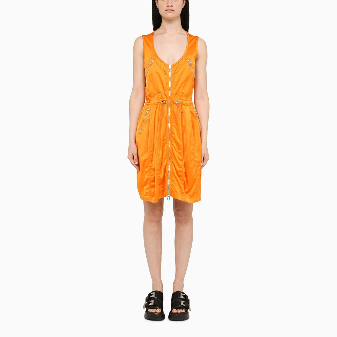 Bottega Veneta 橙色拉链短裙