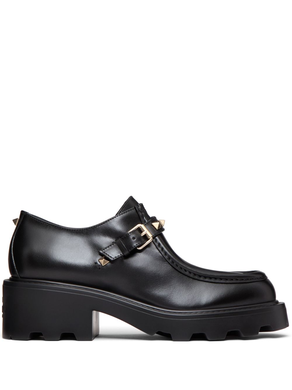 Valentino Garavani Rockstud 乐福鞋 - 黑色