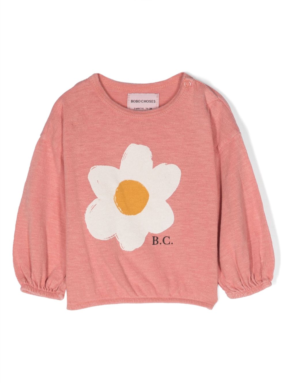 Bobo Choses Big Flower Girl 卫衣 - 橘色