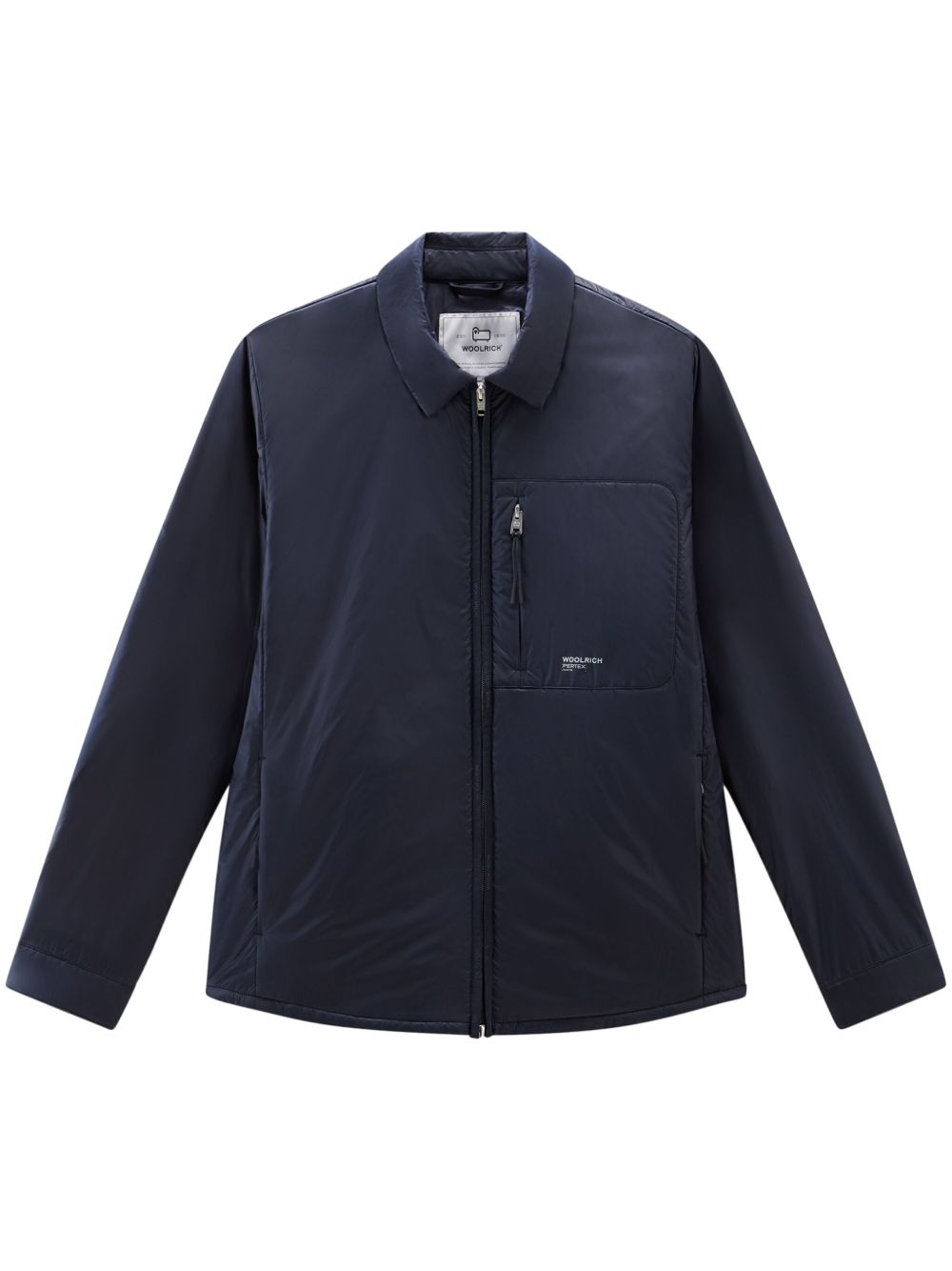 Woolrich 拉链填充衬衫式夹克 - 蓝色